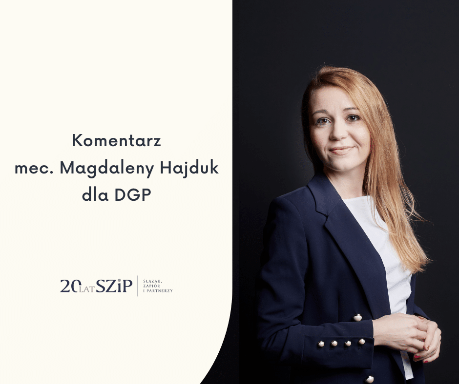 Komentarz mec. Magdaleny Hajduk o działalności windykacyjnej dla DGP!